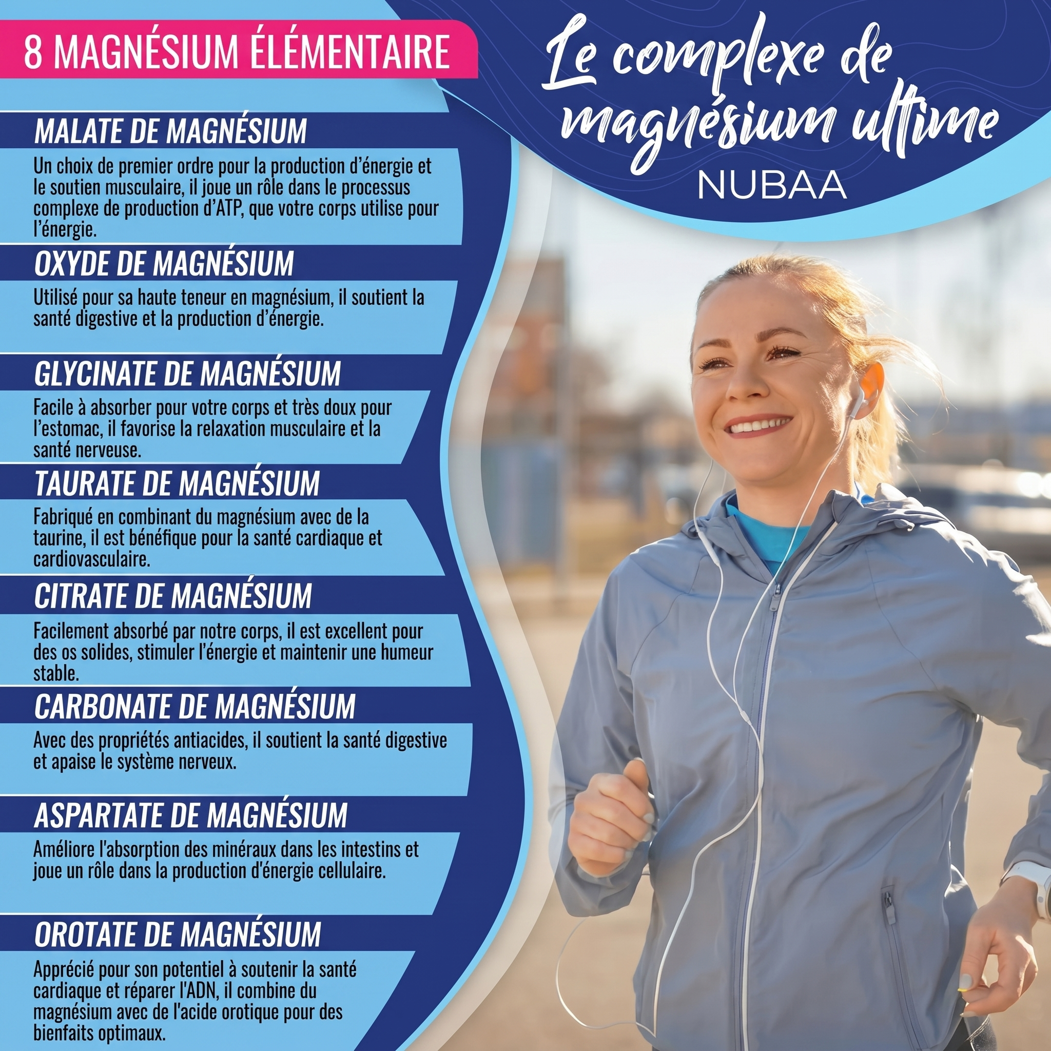 Complément alimentaire magnésium 8 formes résultats sommeil stress énergie